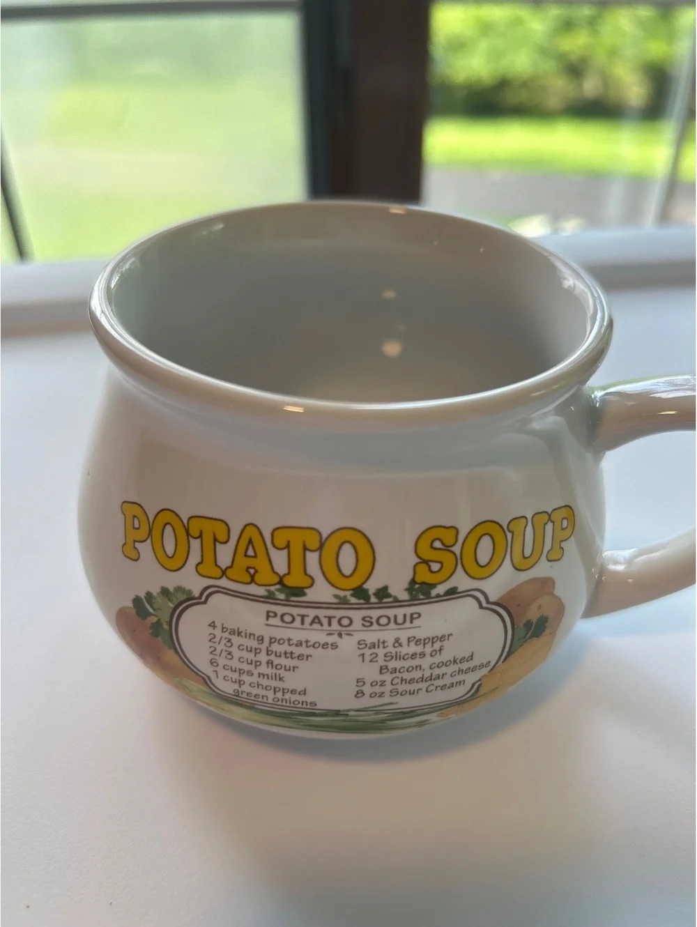 Vintage Potato Soup Recipe Ceramic Mug